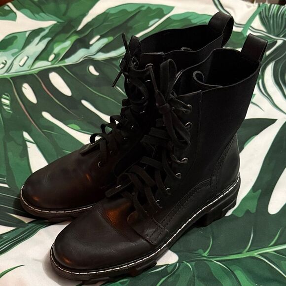 Rag & Bone Black Lace-Up Boots main image 4